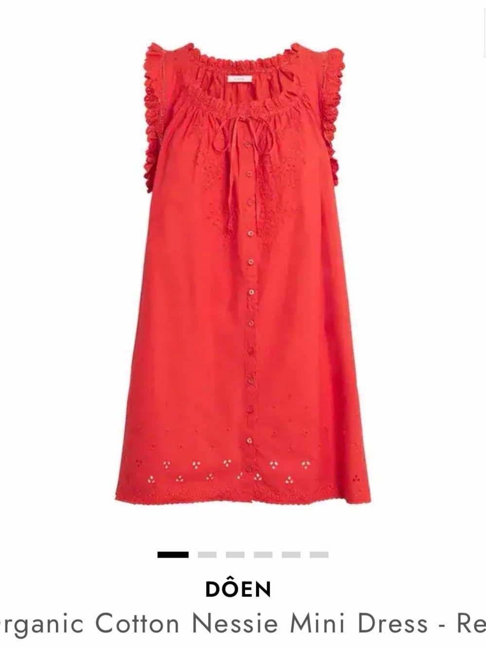 DÔEN Nessie Eyelet Organic Cotton Shift Minidress